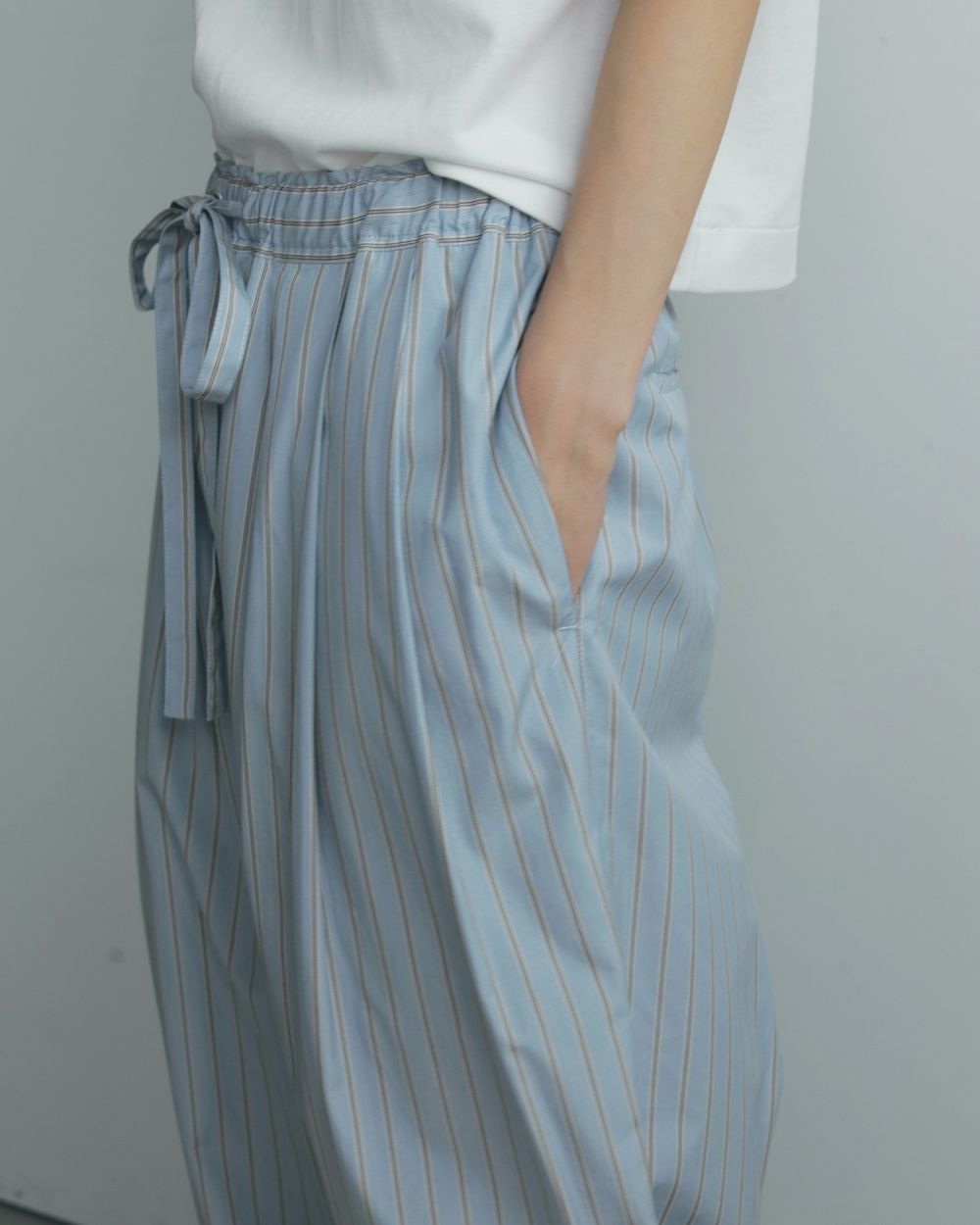 Stripe Rough Pants Stripe Rough Pants,ストライプラフパンツ,62520715,ボトム,パンツ,ストライプ素材,イージーパンツ,ànuke,アンヌーク,lifes,ライフズ,25aw