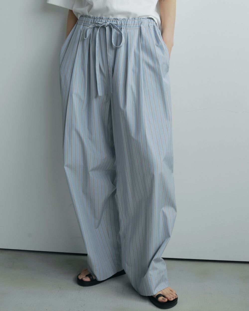 Stripe Rough Pants Stripe Rough Pants,ストライプラフパンツ,62520715,ボトム,パンツ,ストライプ素材,イージーパンツ,ànuke,アンヌーク,lifes,ライフズ,25aw