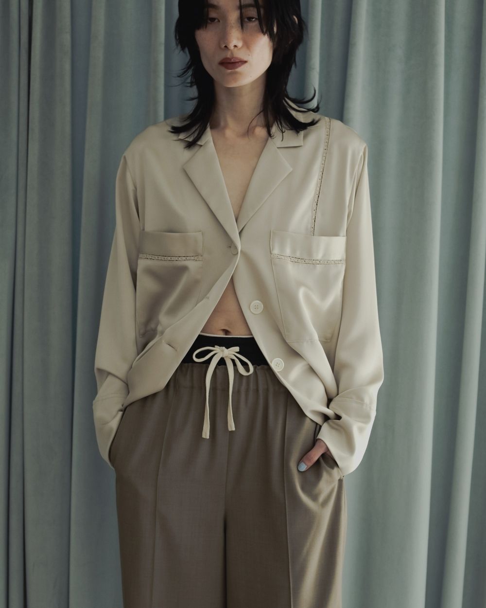 Rib Biker Pants Rib Biker Pants,リブバイカーパンツ,62520717,ボトムス,パンツ,バイカーパンツ,リブ素材,ànuke,アンヌーク,lifes,ライフズ,25aw