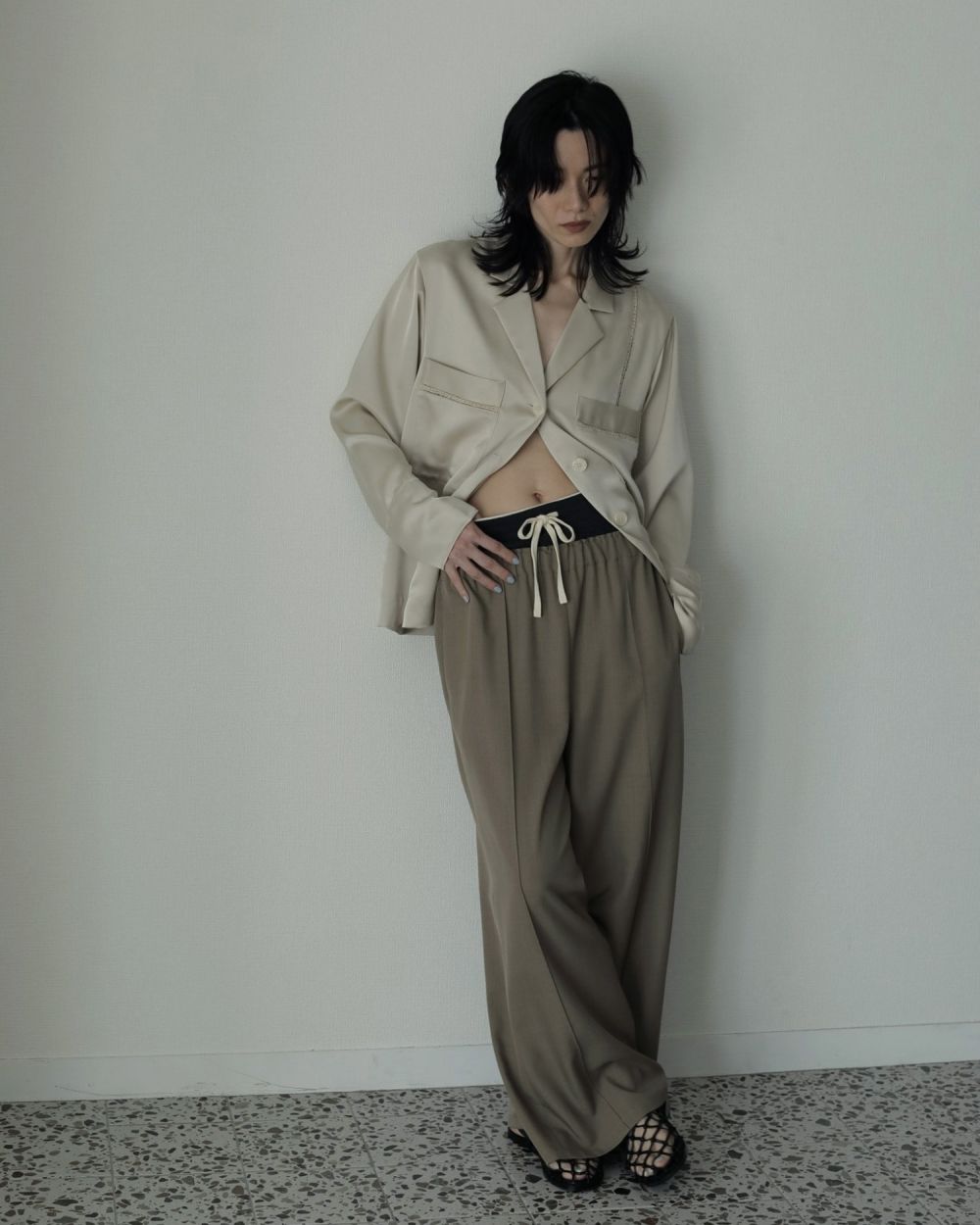 Rib Biker Pants Rib Biker Pants,リブバイカーパンツ,62520717,ボトムス,パンツ,バイカーパンツ,リブ素材,ànuke,アンヌーク,lifes,ライフズ,25aw