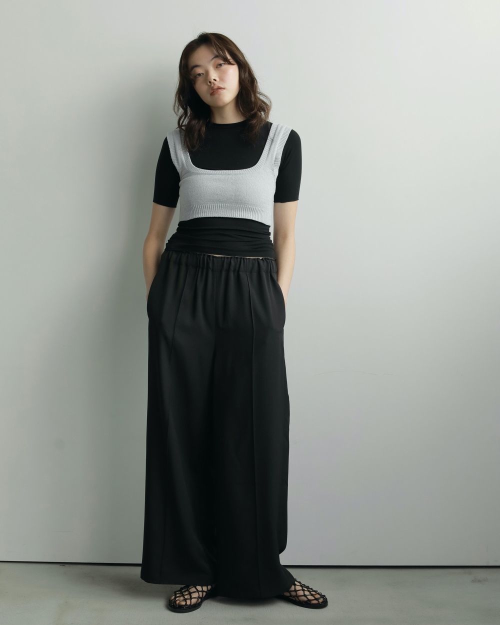 Pintuck Wide Pants  Pintuck Wide Pants,ピンタックワイドパンツ,62520730,ボトム,パンツ,ワイドパンツ,ànuke,アンヌーク,lifes,ライフズ,25aw