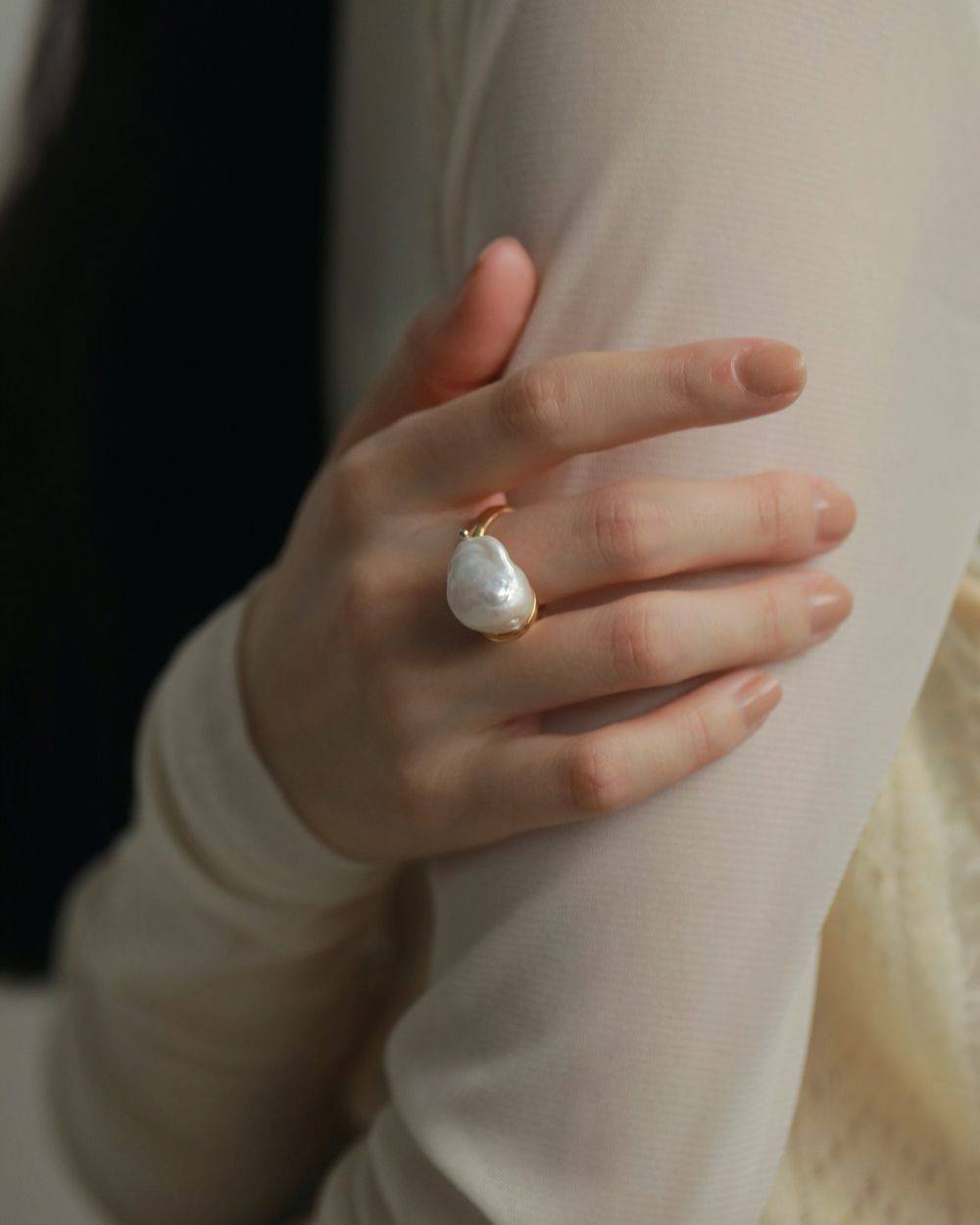 Baroque Pearl Ring Baroque Pearl Ring,バロック パール リング,62520901,アクセ,アクセサリー,リング,ànuke,アンヌーク,lifes,ライフズ,25aw
