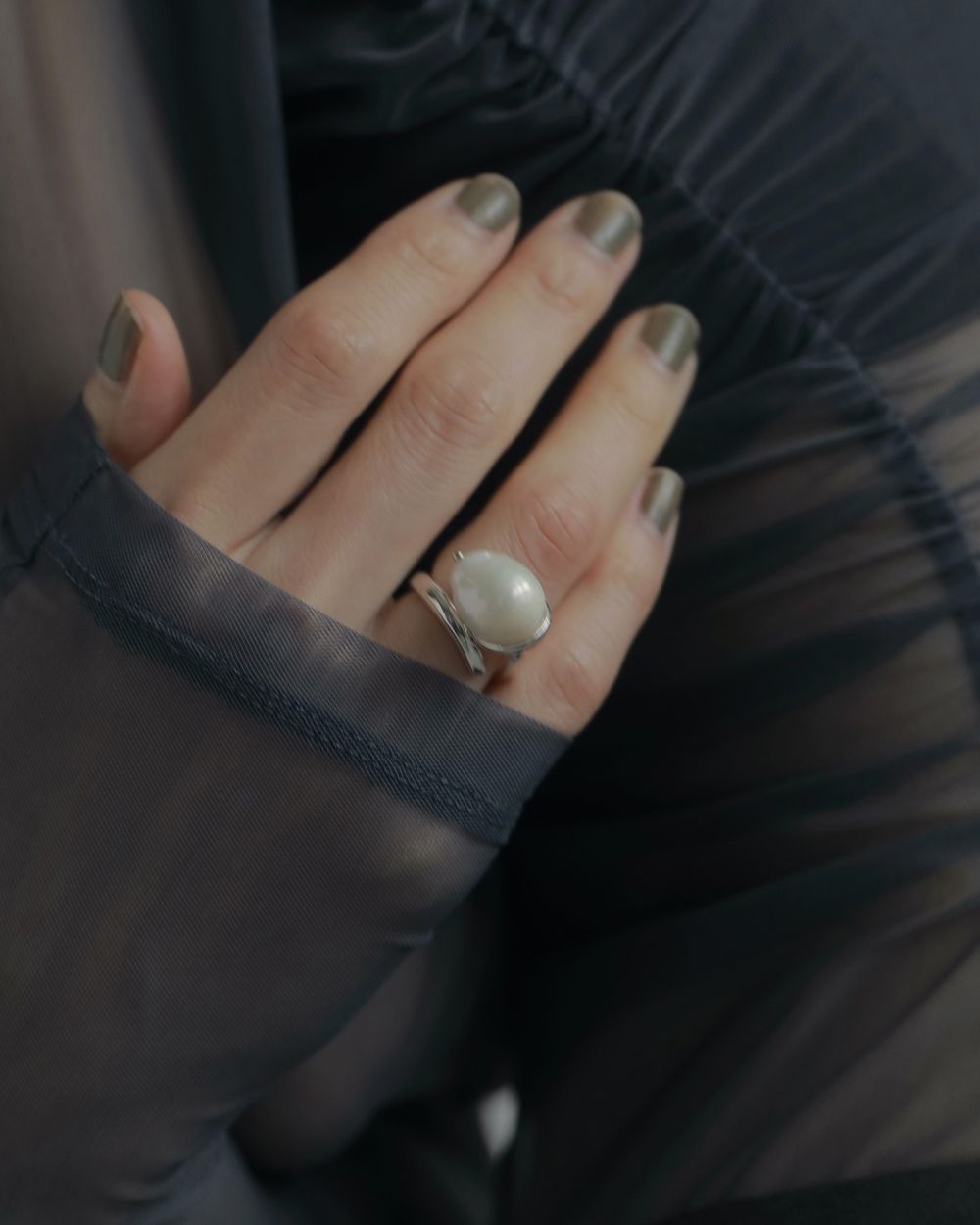 Baroque Pearl Ring Baroque Pearl Ring,バロック パール リング,62520901,アクセ,アクセサリー,リング,ànuke,アンヌーク,lifes,ライフズ,25aw
