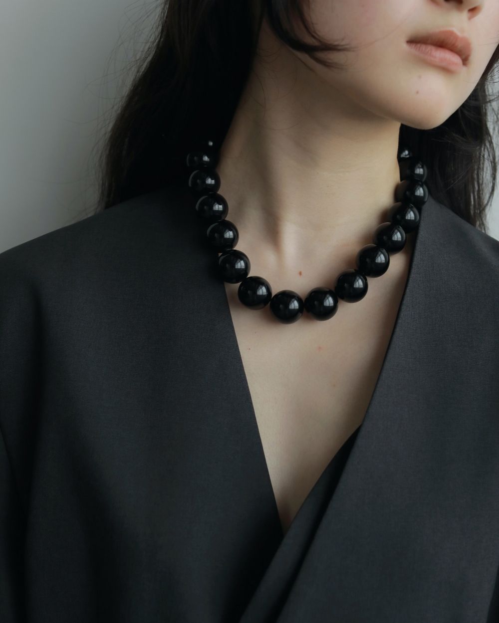 Volume Blackball Necklace Volume Blackball Necklace,ボリュームブラックボールネックレス,62520903,アクセサリー,アクセ,ネックレス,ジュエリー,大粒,ボールパーツ,ànuke,アンヌーク,lifes,ライフズ,25aw