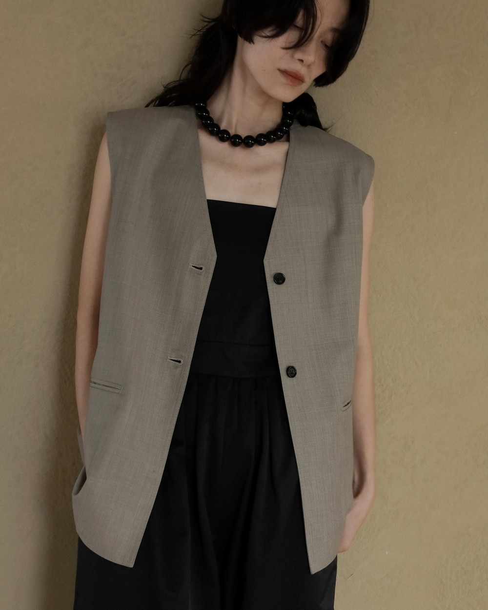 Volume Blackball Necklace Volume Blackball Necklace,ボリュームブラックボールネックレス,62520903,アクセサリー,アクセ,ネックレス,ジュエリー,大粒,ボールパーツ,ànuke,アンヌーク,lifes,ライフズ,25aw