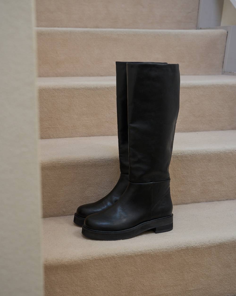 Ecoleather Long Boots Ecoleather Long Boots,エコレザーロングブーツ,62521007,ブーツ,靴,シューズ,ロングブーツ,ànuke,アンヌーク,lifes,ライフズ,25aw