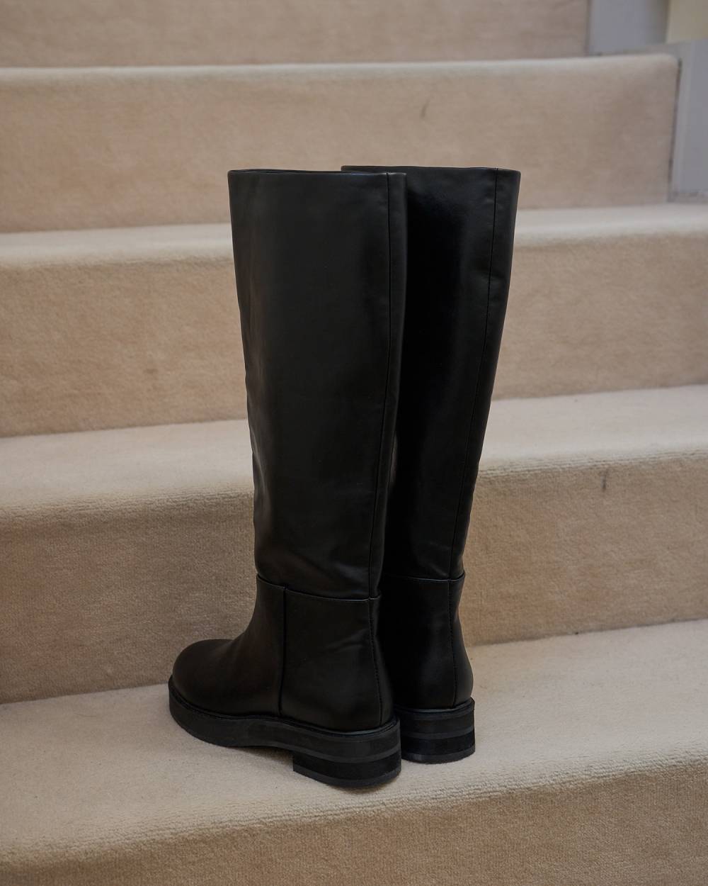 Ecoleather Long Boots Ecoleather Long Boots,エコレザーロングブーツ,62521007,ブーツ,靴,シューズ,ロングブーツ,ànuke,アンヌーク,lifes,ライフズ,25aw