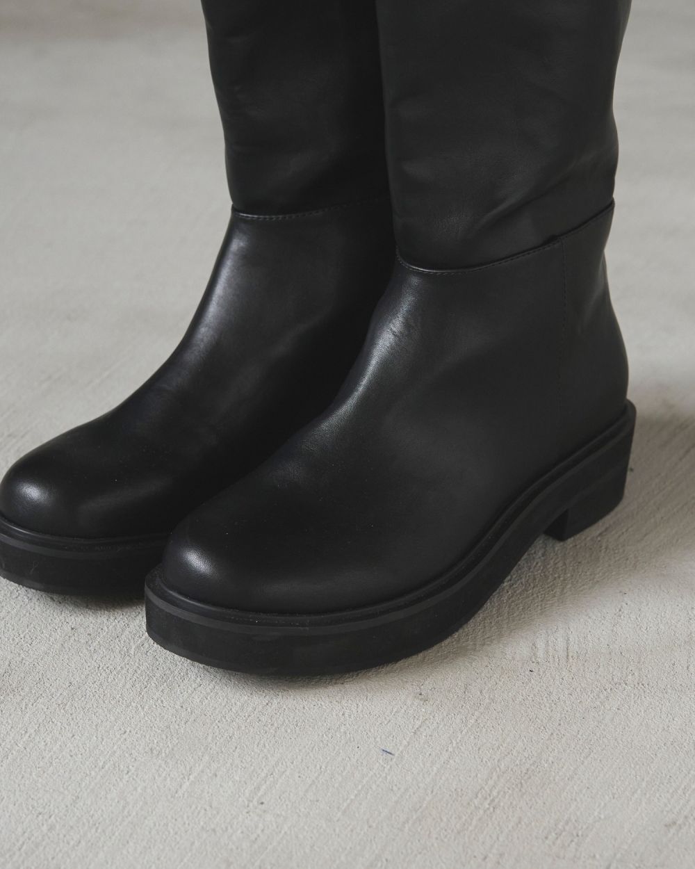 Ecoleather Long Boots Ecoleather Long Boots,エコレザーロングブーツ,62521007,ブーツ,靴,シューズ,ロングブーツ,ànuke,アンヌーク,lifes,ライフズ,25aw