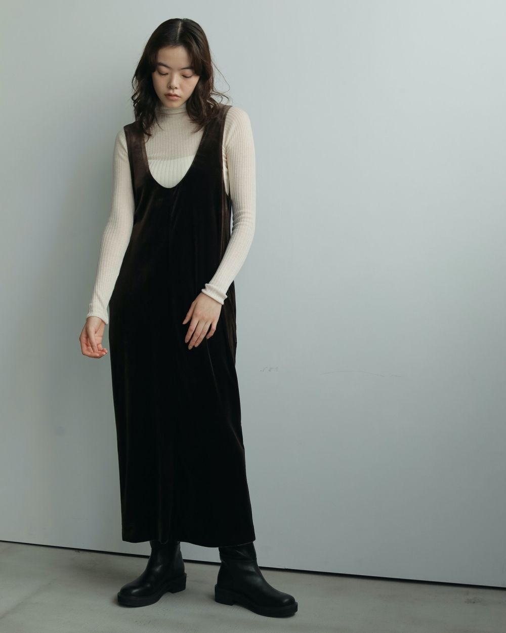 Ecoleather Long Boots Ecoleather Long Boots,エコレザーロングブーツ,62521007,ブーツ,靴,シューズ,ロングブーツ,ànuke,アンヌーク,lifes,ライフズ,25aw