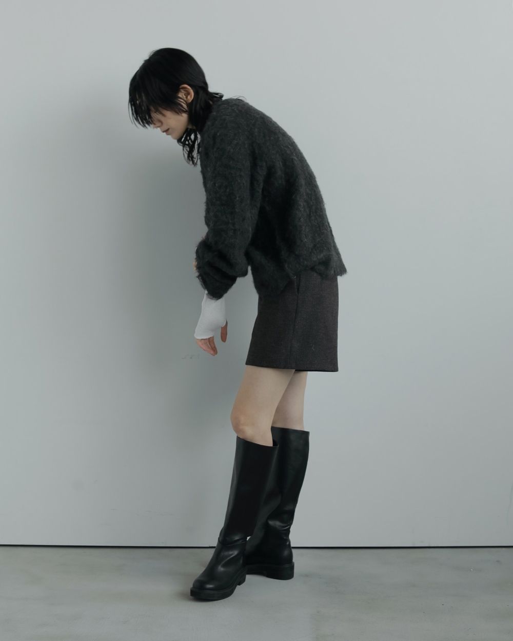 Ecoleather Long Boots Ecoleather Long Boots,エコレザーロングブーツ,62521007,ブーツ,靴,シューズ,ロングブーツ,ànuke,アンヌーク,lifes,ライフズ,25aw