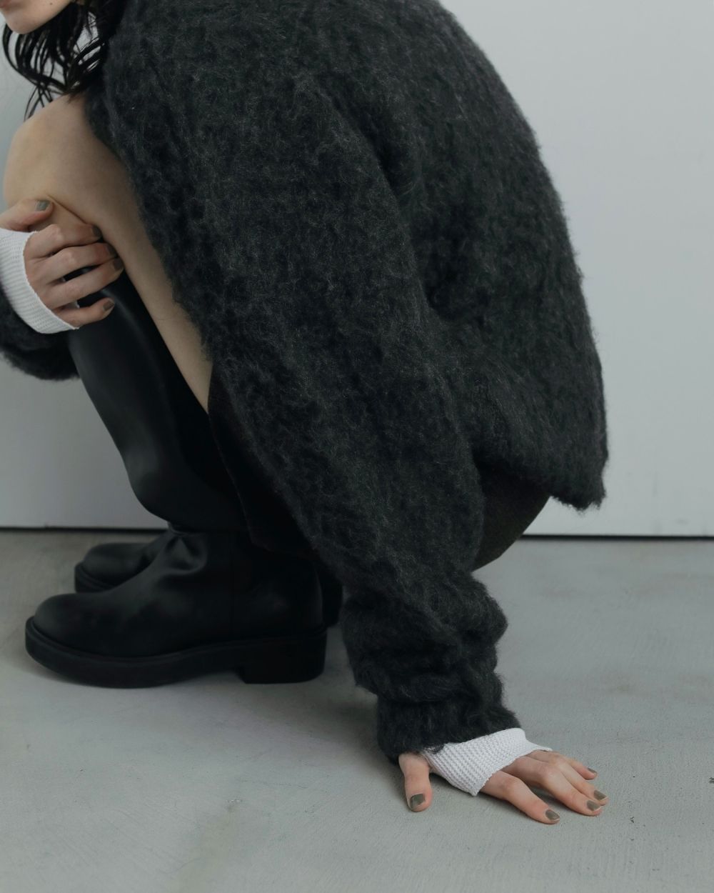 Ecoleather Long Boots Ecoleather Long Boots,エコレザーロングブーツ,62521007,ブーツ,靴,シューズ,ロングブーツ,ànuke,アンヌーク,lifes,ライフズ,25aw