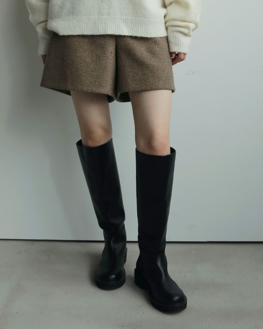 Ecoleather Long Boots Ecoleather Long Boots,エコレザーロングブーツ,62521007,ブーツ,靴,シューズ,ロングブーツ,ànuke,アンヌーク,lifes,ライフズ,25aw
