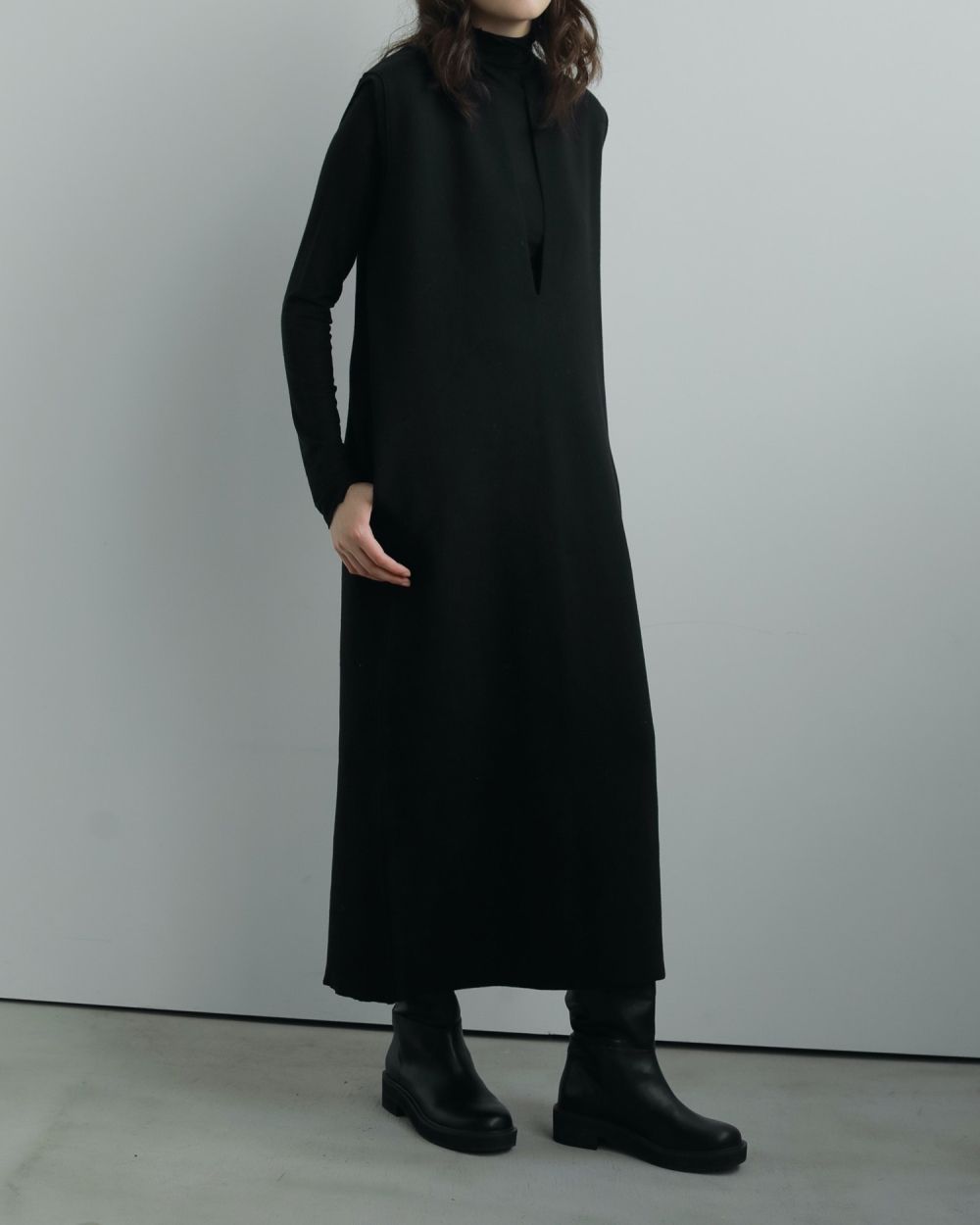 Ecoleather Long Boots Ecoleather Long Boots,エコレザーロングブーツ,62521007,ブーツ,靴,シューズ,ロングブーツ,ànuke,アンヌーク,lifes,ライフズ,25aw
