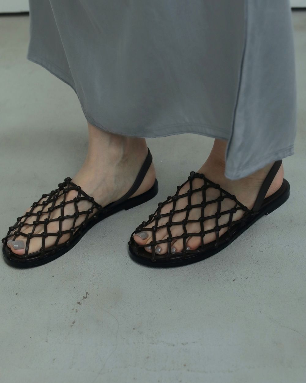 Braid Flat Shoes Braid Flat Shoes,ブレードフラットシューズ,62521028,シューズ,グッズ,メッシュサンダル,サンダル,靴,ànuke,アンヌーク,lifes,ライフズ,25aw