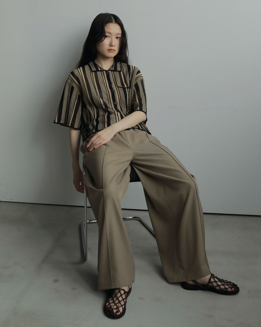 Braid Flat Shoes Braid Flat Shoes,ブレードフラットシューズ,62521028,シューズ,グッズ,メッシュサンダル,サンダル,靴,ànuke,アンヌーク,lifes,ライフズ,25aw