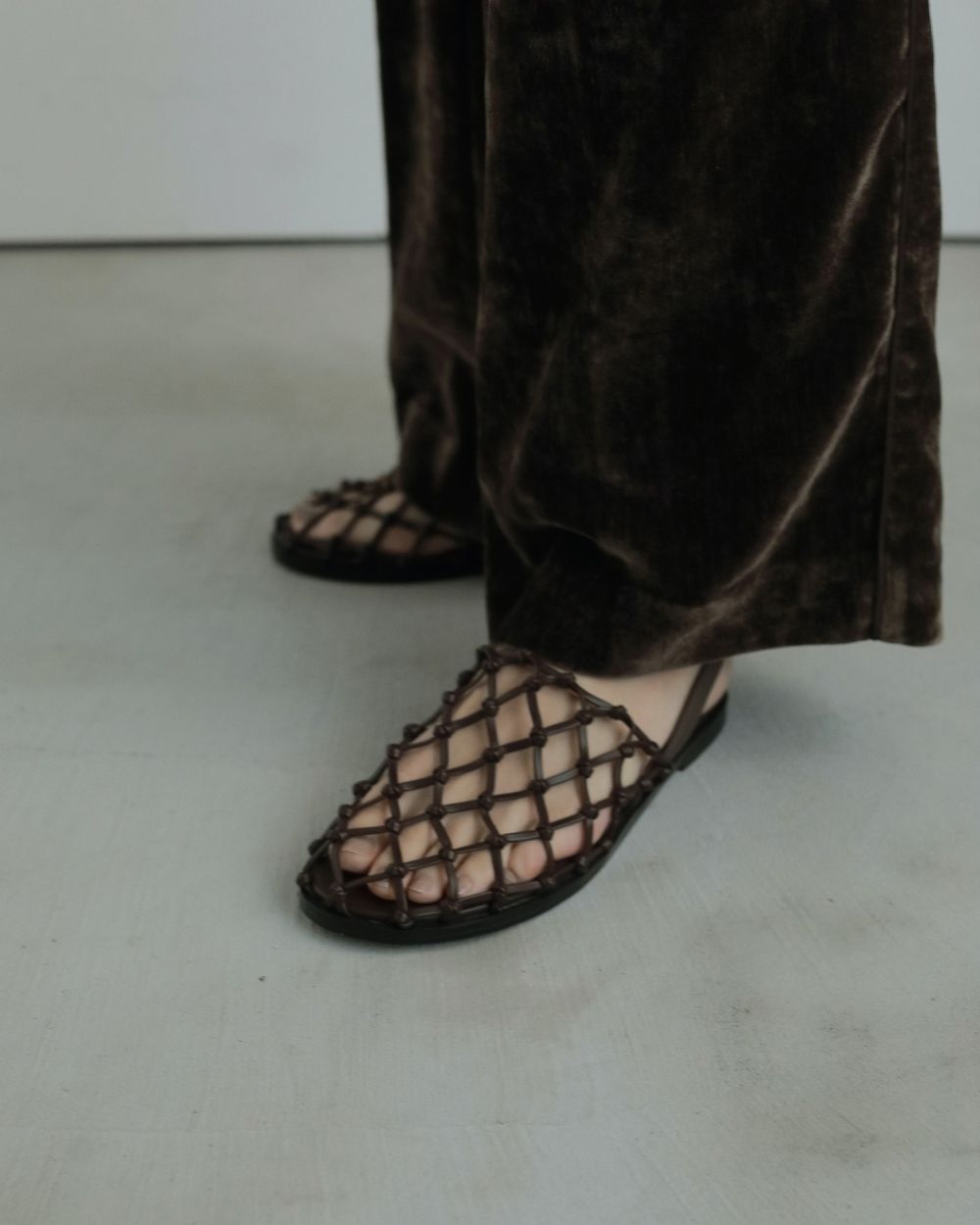 Braid Flat Shoes Braid Flat Shoes,ブレードフラットシューズ,62521028,シューズ,グッズ,メッシュサンダル,サンダル,靴,ànuke,アンヌーク,lifes,ライフズ,25aw