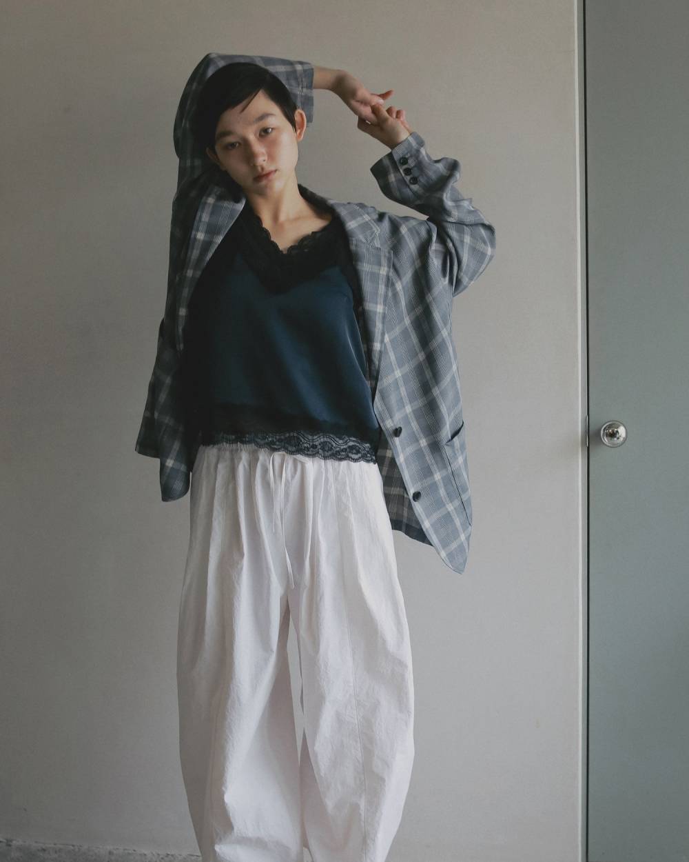 Check Over Jacket Check Over Jacket,チェック オーバー ジャケット,62610102,ジャケット,羽織,アウター,チェック柄,オーバージャケット,オーバーサイズ,シャツ,ànuke,アンヌーク,lifes,ライフズ,26ss