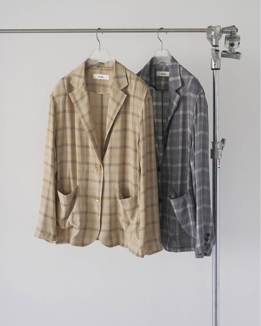 Check Over Jacket Check Over Jacket,チェック オーバー ジャケット,62610102,ジャケット,羽織,アウター,チェック柄,オーバージャケット,オーバーサイズ,シャツ,ànuke,アンヌーク,lifes,ライフズ,26ss