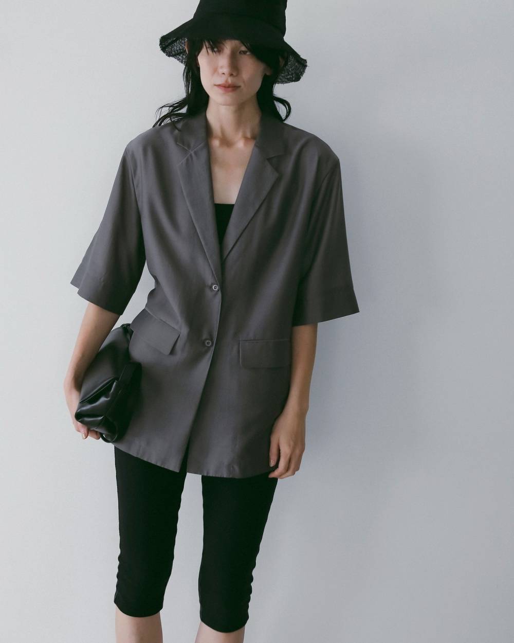 Sheer Halfsleeve Jacket Sheer Halfsleeve Jacket,シアー ハーフスリーブ ジャケット,62610106,ジャケット,アウター,羽織,ハーフスリーブ,テーラードジャケット,シアー,透け感,ànuke,アンヌーク,lifes,ライフズ,26ss