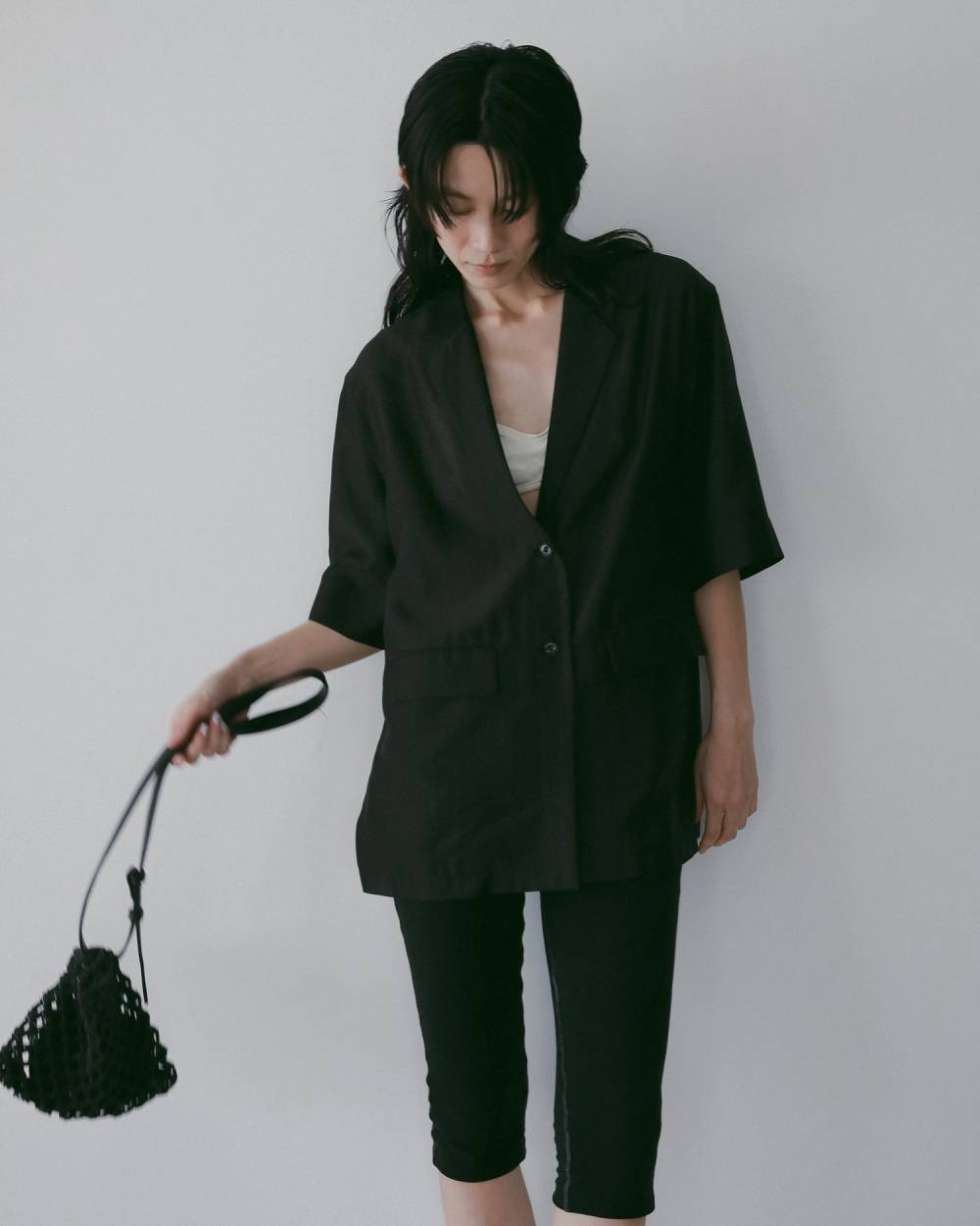 Sheer Halfsleeve Jacket Sheer Halfsleeve Jacket,シアー ハーフスリーブ ジャケット,62610106,ジャケット,アウター,羽織,ハーフスリーブ,テーラードジャケット,シアー,透け感,ànuke,アンヌーク,lifes,ライフズ,26ss