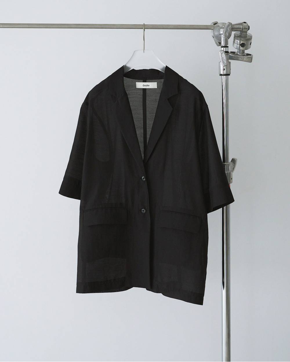 Sheer Halfsleeve Jacket Sheer Halfsleeve Jacket,シアー ハーフスリーブ ジャケット,62610106,ジャケット,アウター,羽織,ハーフスリーブ,テーラードジャケット,シアー,透け感,ànuke,アンヌーク,lifes,ライフズ,26ss