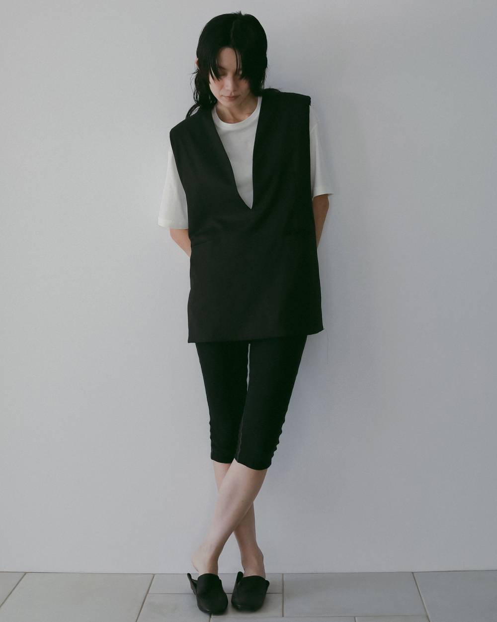 Keyneck Over Vest Keyneck Over Vest,キーネック オーバー ベスト,62610107,ベスト,JK,ジャケット,アウター,ノースリ,ノースリーブ,オーバーベスト,ànuke,アンヌーク,lifes,ライフズ,26ss