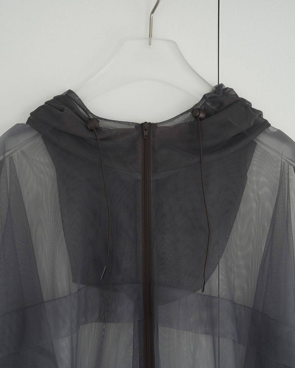 Tulle Zip Blouzon Tulle Zip Blouzon,チュール ジップ ブルゾン,62610201,ブルゾン,アウター,羽織,パーカー,インナー,プルオーバー,チュール素材,オーバーサイズ,ànuke,アンヌーク,lifes,ライフズ,26ss
