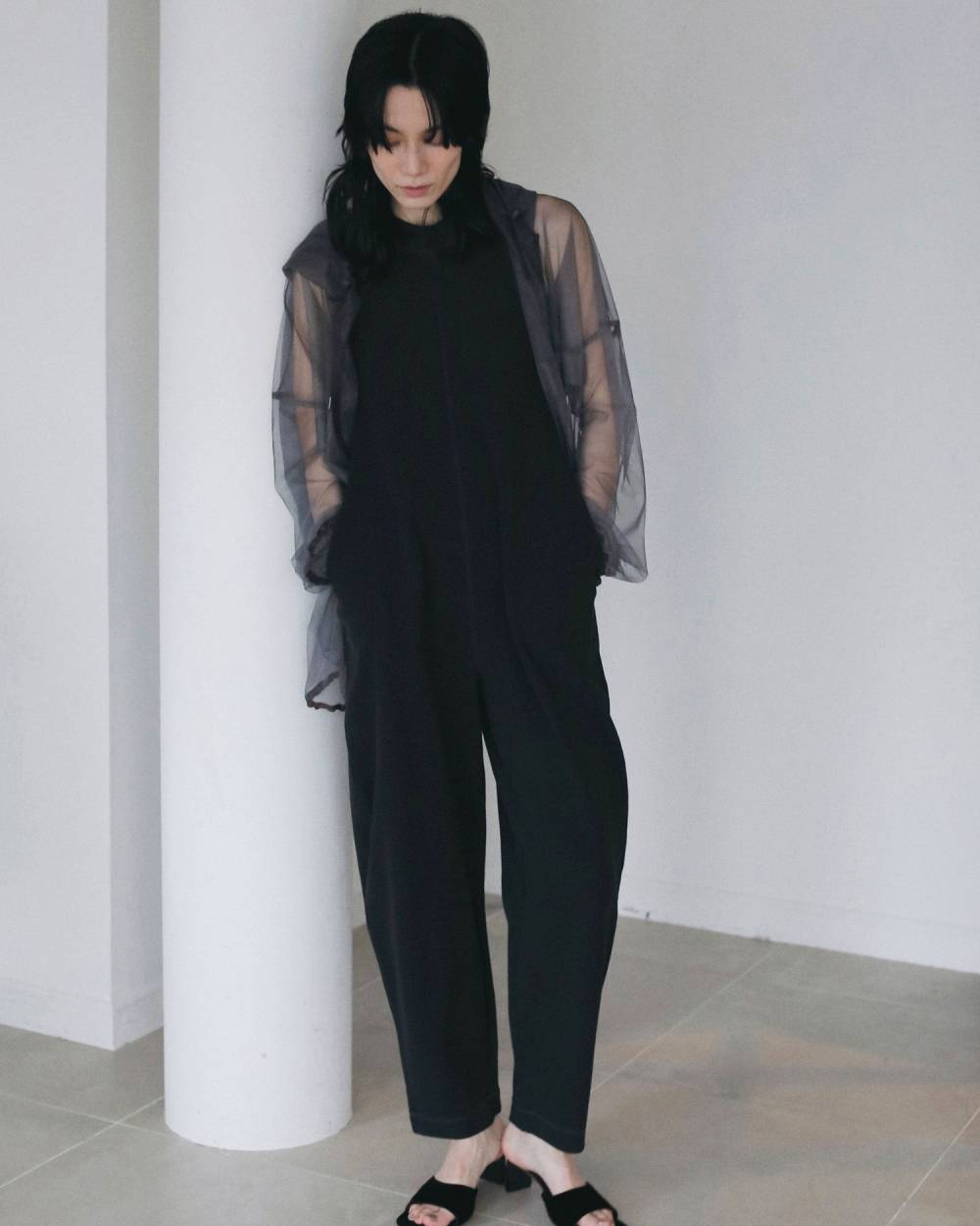 Tulle Zip Blouzon Tulle Zip Blouzon,チュール ジップ ブルゾン,62610201,ブルゾン,アウター,羽織,パーカー,インナー,プルオーバー,チュール素材,オーバーサイズ,ànuke,アンヌーク,lifes,ライフズ,26ss