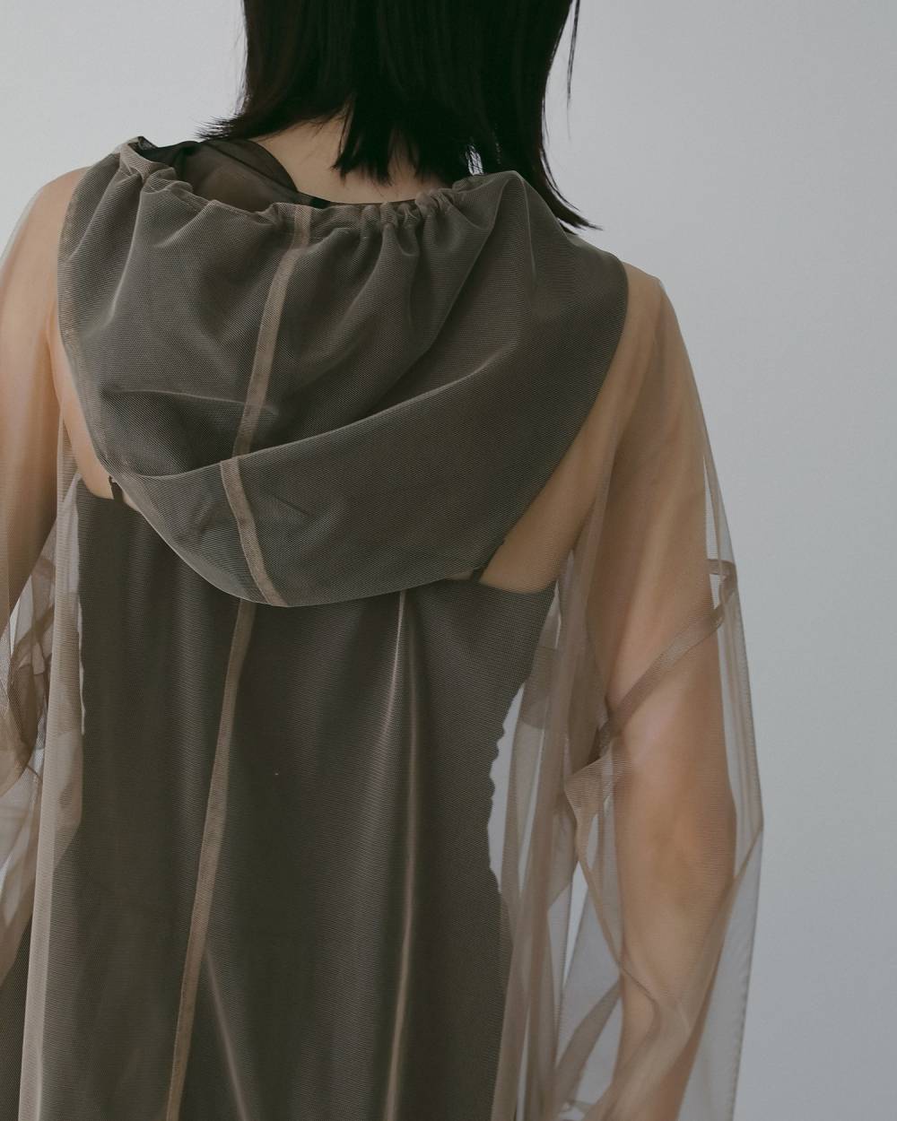 Tulle Zip Blouzon Tulle Zip Blouzon,チュール ジップ ブルゾン,62610201,ブルゾン,アウター,羽織,パーカー,インナー,プルオーバー,チュール素材,オーバーサイズ,ànuke,アンヌーク,lifes,ライフズ,26ss