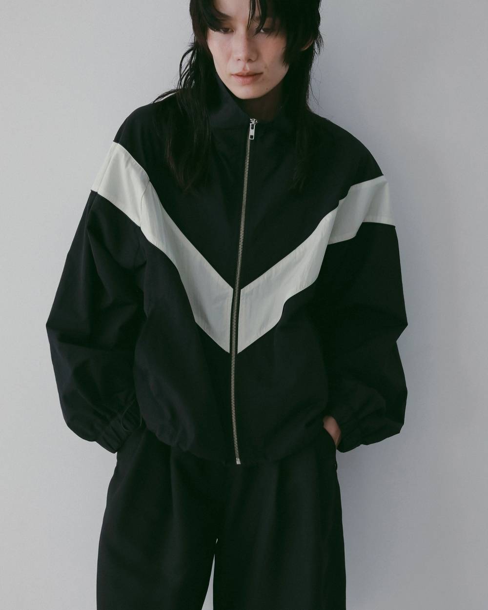 Nylon Track Blouzon Nylon Track Blouzon,ナイロン トラック ブルゾン,62610202,ブルゾン,アウター,羽織,軽アウター,ànuke,アンヌーク,lifes,ライフズ,26ss