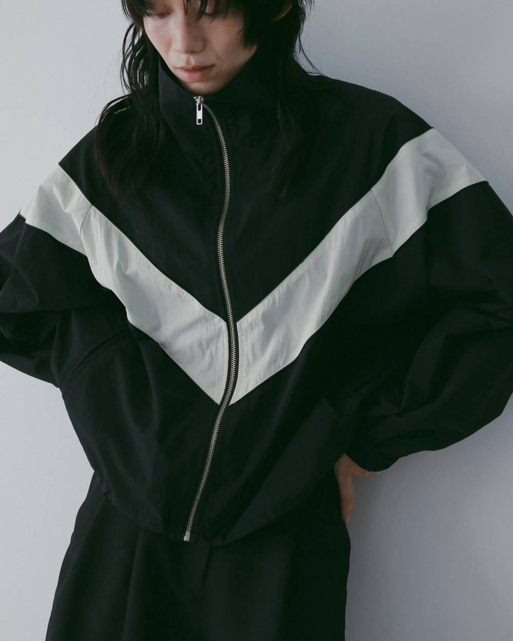 Nylon Track Blouzon Nylon Track Blouzon,ナイロン トラック ブルゾン,62610202,ブルゾン,アウター,羽織,軽アウター,ànuke,アンヌーク,lifes,ライフズ,26ss