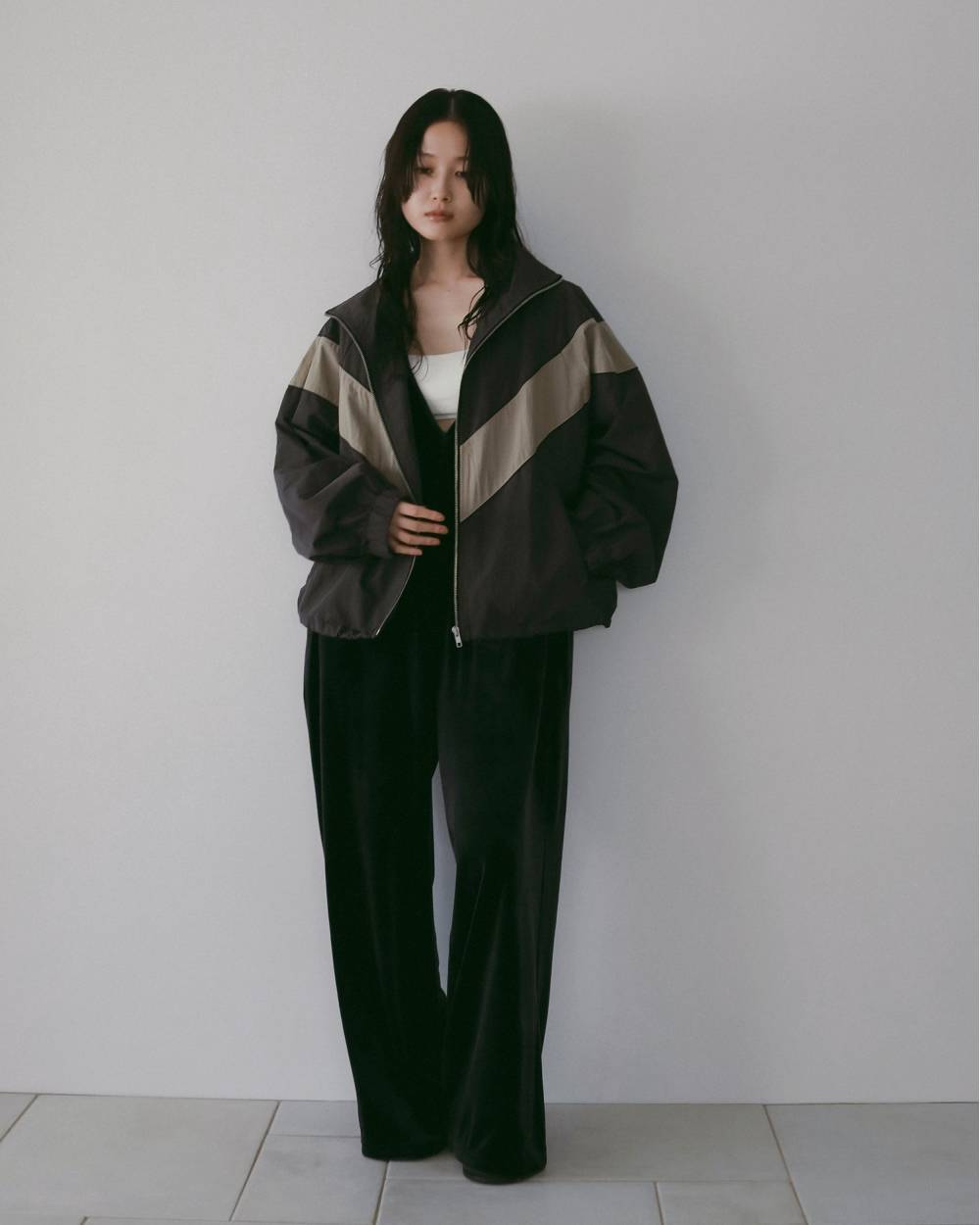 Nylon Track Blouzon Nylon Track Blouzon,ナイロン トラック ブルゾン,62610202,ブルゾン,アウター,羽織,軽アウター,ànuke,アンヌーク,lifes,ライフズ,26ss