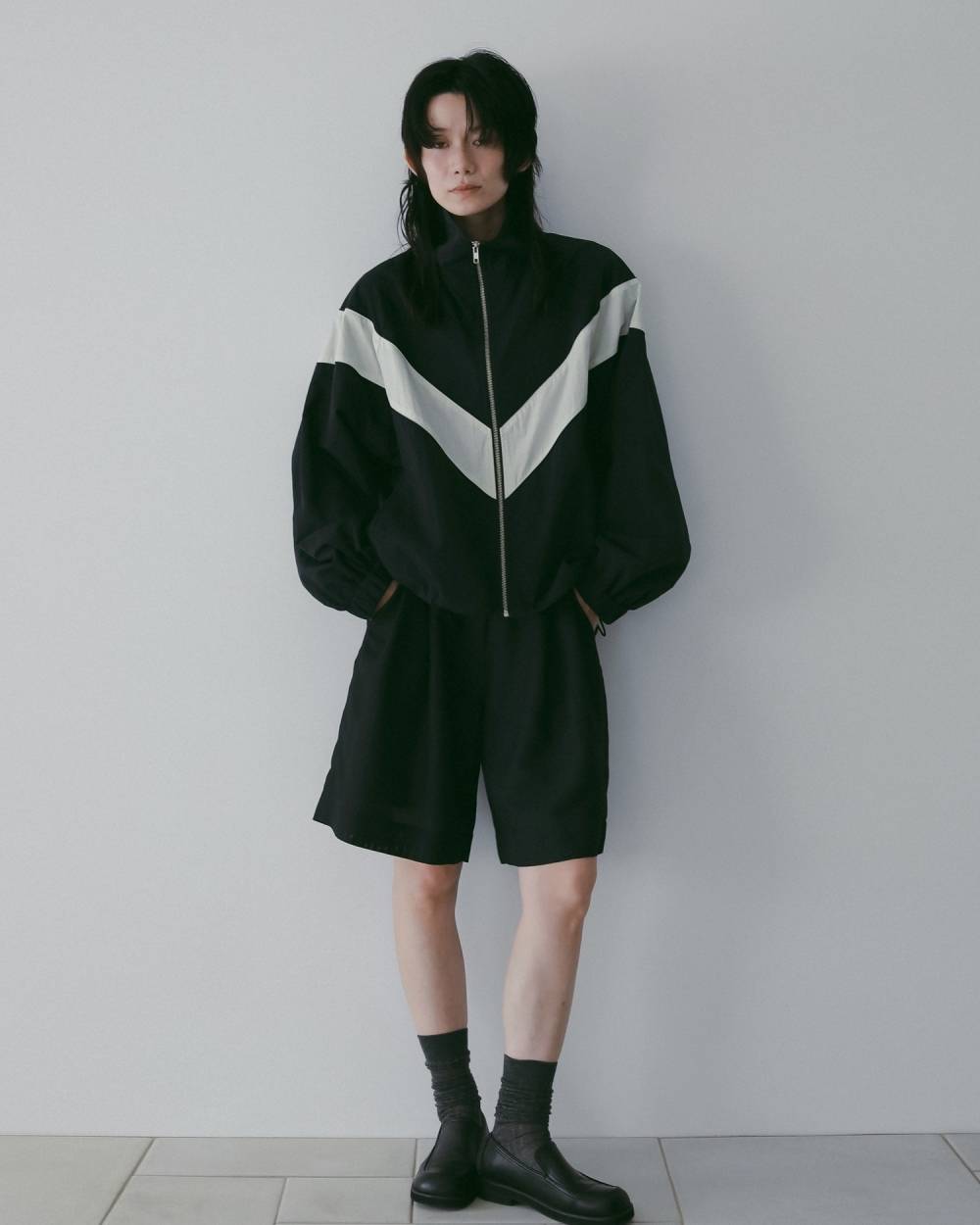 Nylon Track Blouzon Nylon Track Blouzon,ナイロン トラック ブルゾン,62610202,ブルゾン,アウター,羽織,軽アウター,ànuke,アンヌーク,lifes,ライフズ,26ss