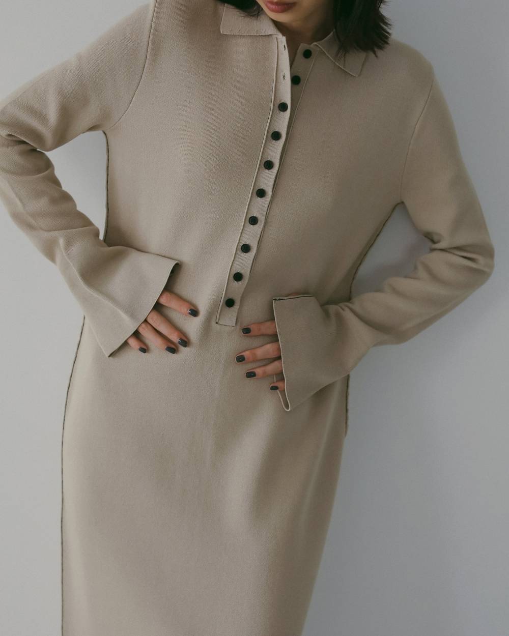 Knit Polo Onepiece Knit Polo Onepiece(ニット ポロ ワンピース,62610301,ワンピース,ワンピ,ニットワンピ,ドレス,ànuke,アンヌーク,lifes,ライフズ,26ss