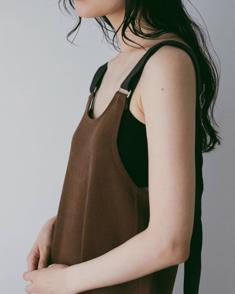 Salopette Knit Onepiece Salopette Knit Onepiece,サロペット ニット ワンピース,62610303,サロペット,ワンピース,ニットワンピ,ànuke,アンヌーク,lifes,ライフズ,26ss