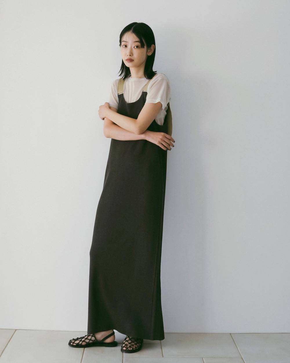 Salopette Knit Onepiece Salopette Knit Onepiece,サロペット ニット ワンピース,62610303,サロペット,ワンピース,ニットワンピ,ànuke,アンヌーク,lifes,ライフズ,26ss