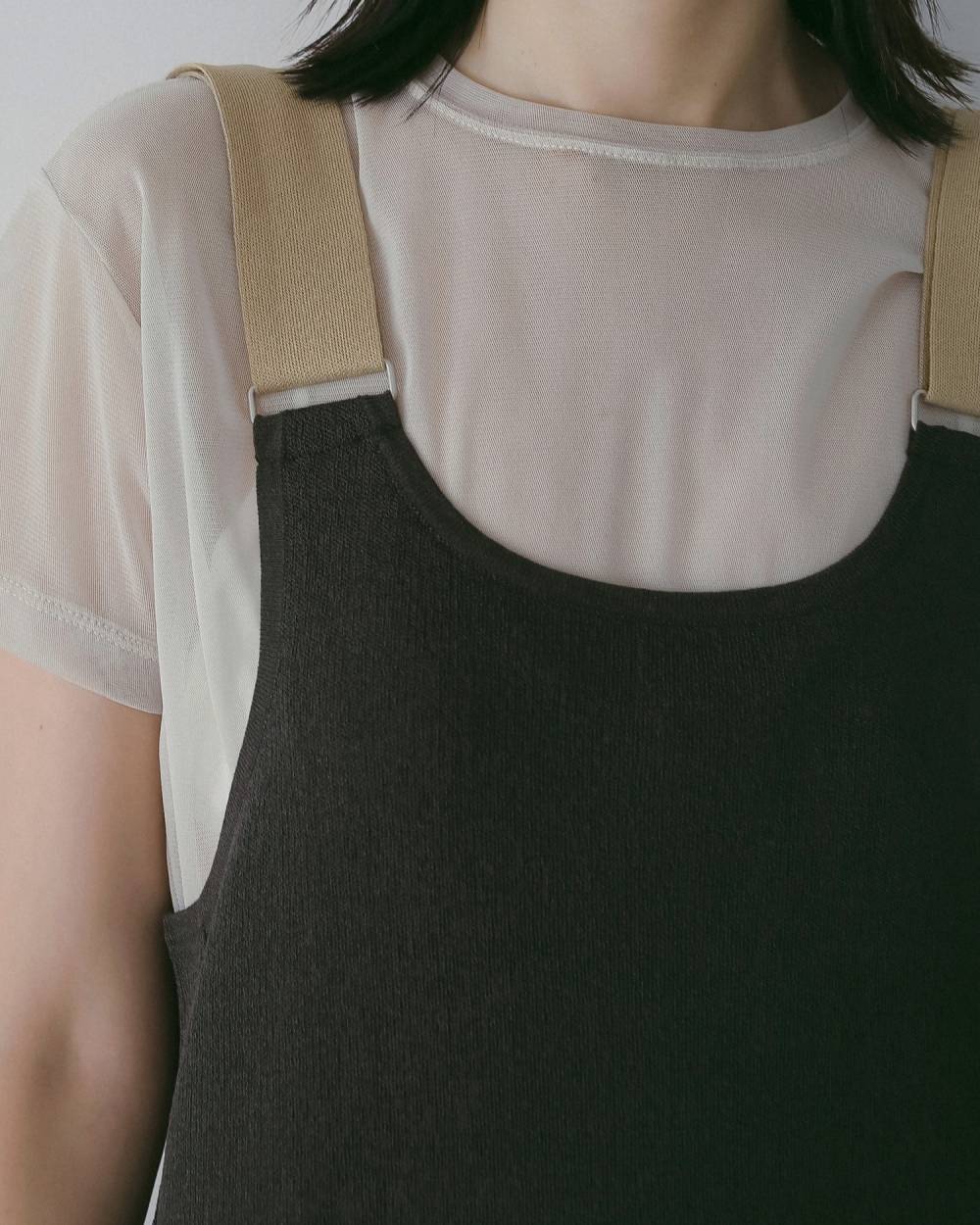 Salopette Knit Onepiece Salopette Knit Onepiece,サロペット ニット ワンピース,62610303,サロペット,ワンピース,ニットワンピ,ànuke,アンヌーク,lifes,ライフズ,26ss