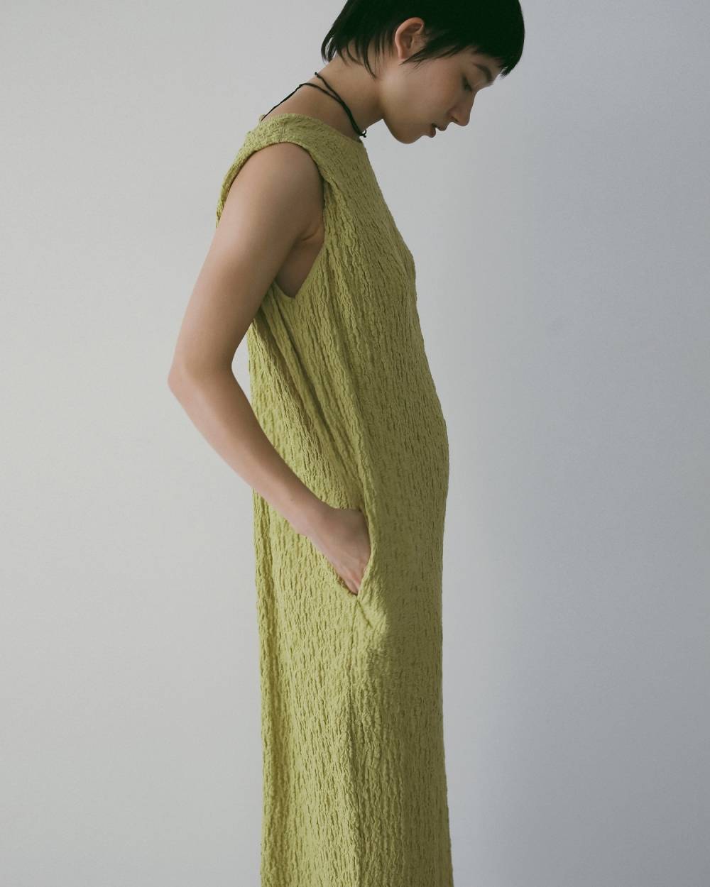 Sleeveless Shirring Onepiece Sleeveless Shirring Onepiece,スリーブレス シャーリング ワンピース,62610306,ワンピース,ワンピ,ドレス,ànuke,アンヌーク,lifes,ライフズ,26ss