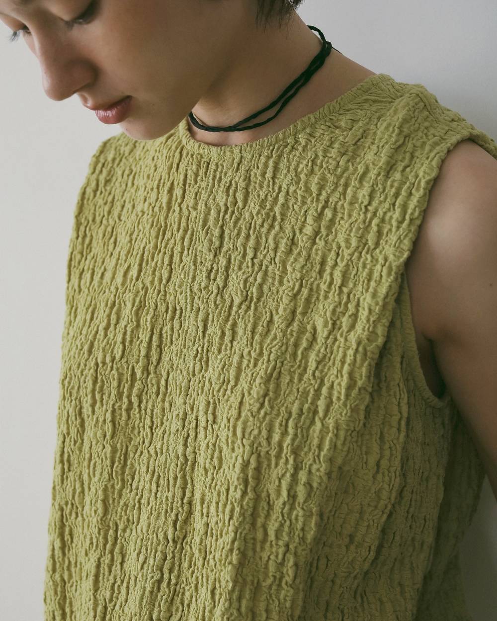 Sleeveless Shirring Onepiece Sleeveless Shirring Onepiece,スリーブレス シャーリング ワンピース,62610306,ワンピース,ワンピ,ドレス,ànuke,アンヌーク,lifes,ライフズ,26ss