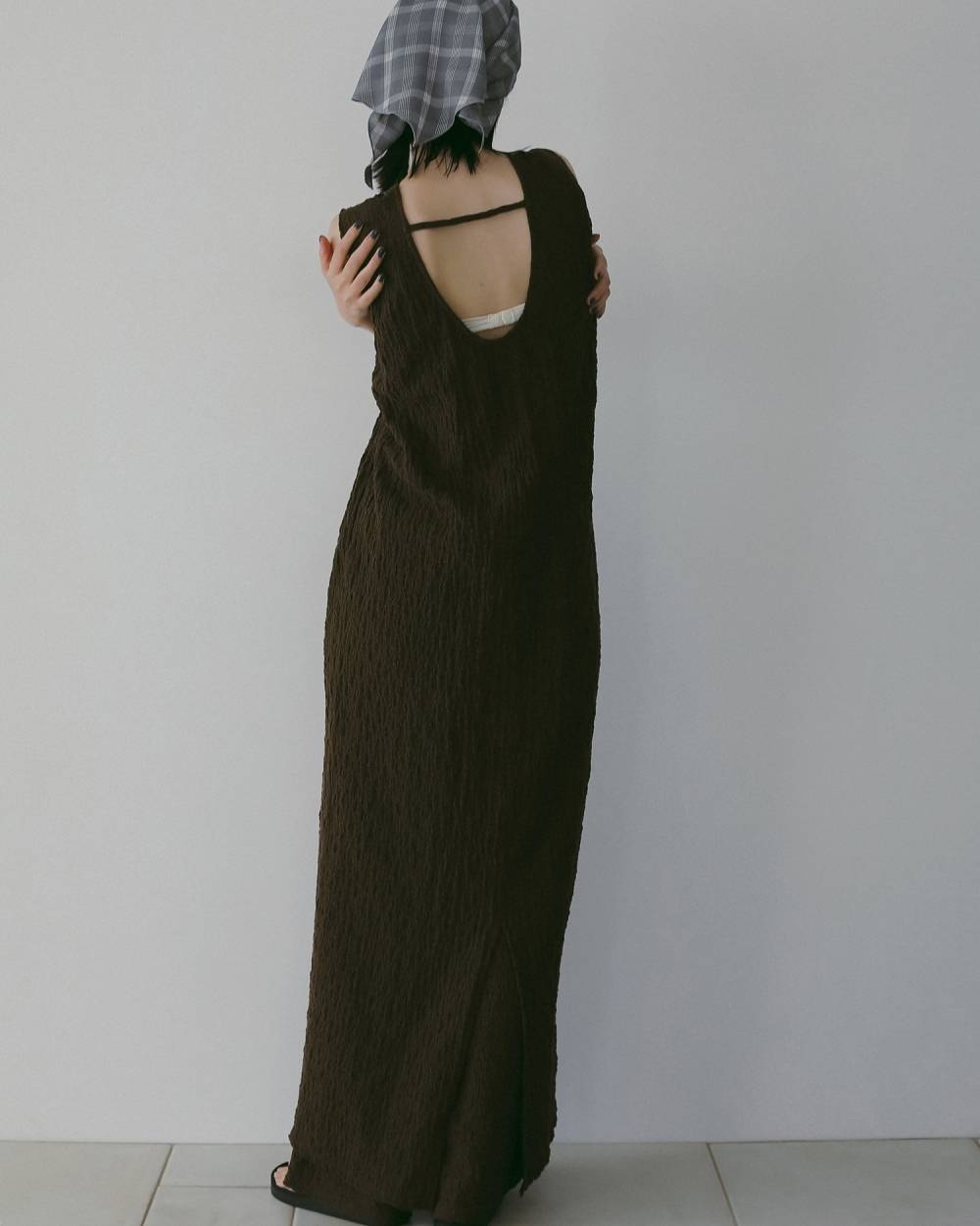 Sleeveless Shirring Onepiece Sleeveless Shirring Onepiece,スリーブレス シャーリング ワンピース,62610306,ワンピース,ワンピ,ドレス,ànuke,アンヌーク,lifes,ライフズ,26ss