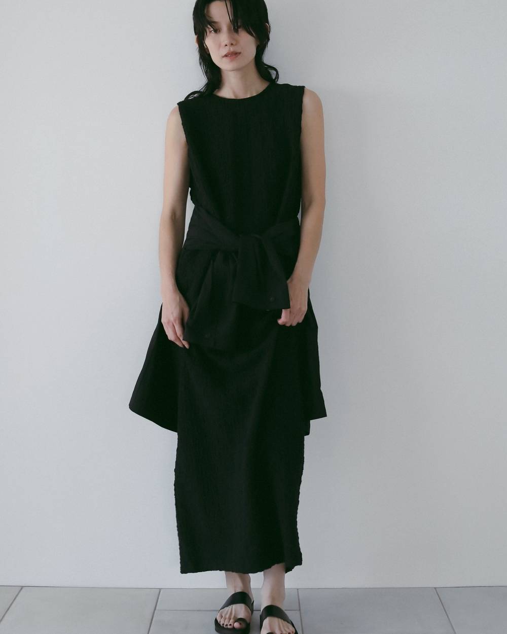 Sleeveless Shirring Onepiece Sleeveless Shirring Onepiece,スリーブレス シャーリング ワンピース,62610306,ワンピース,ワンピ,ドレス,ànuke,アンヌーク,lifes,ライフズ,26ss