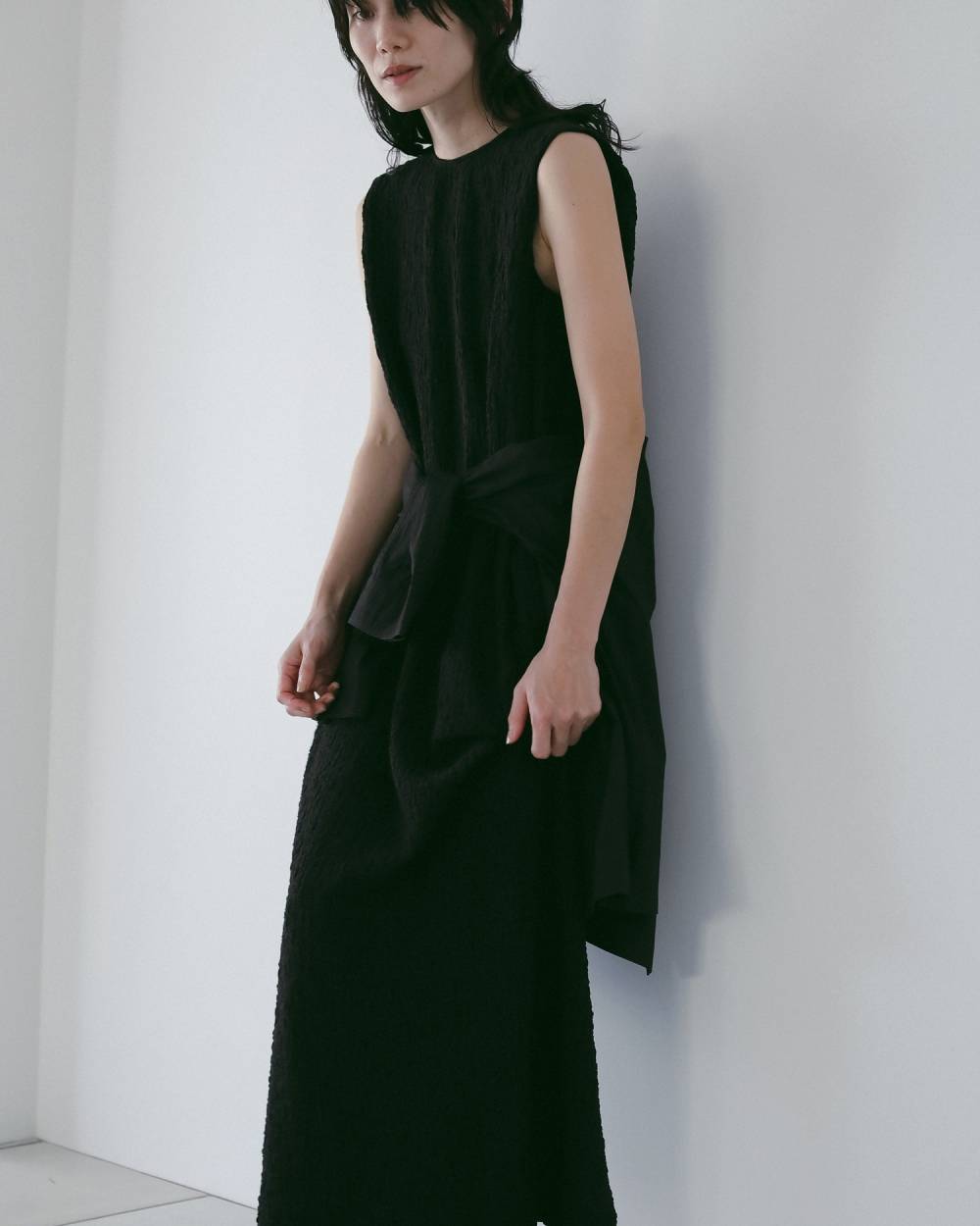 Sleeveless Shirring Onepiece Sleeveless Shirring Onepiece,スリーブレス シャーリング ワンピース,62610306,ワンピース,ワンピ,ドレス,ànuke,アンヌーク,lifes,ライフズ,26ss