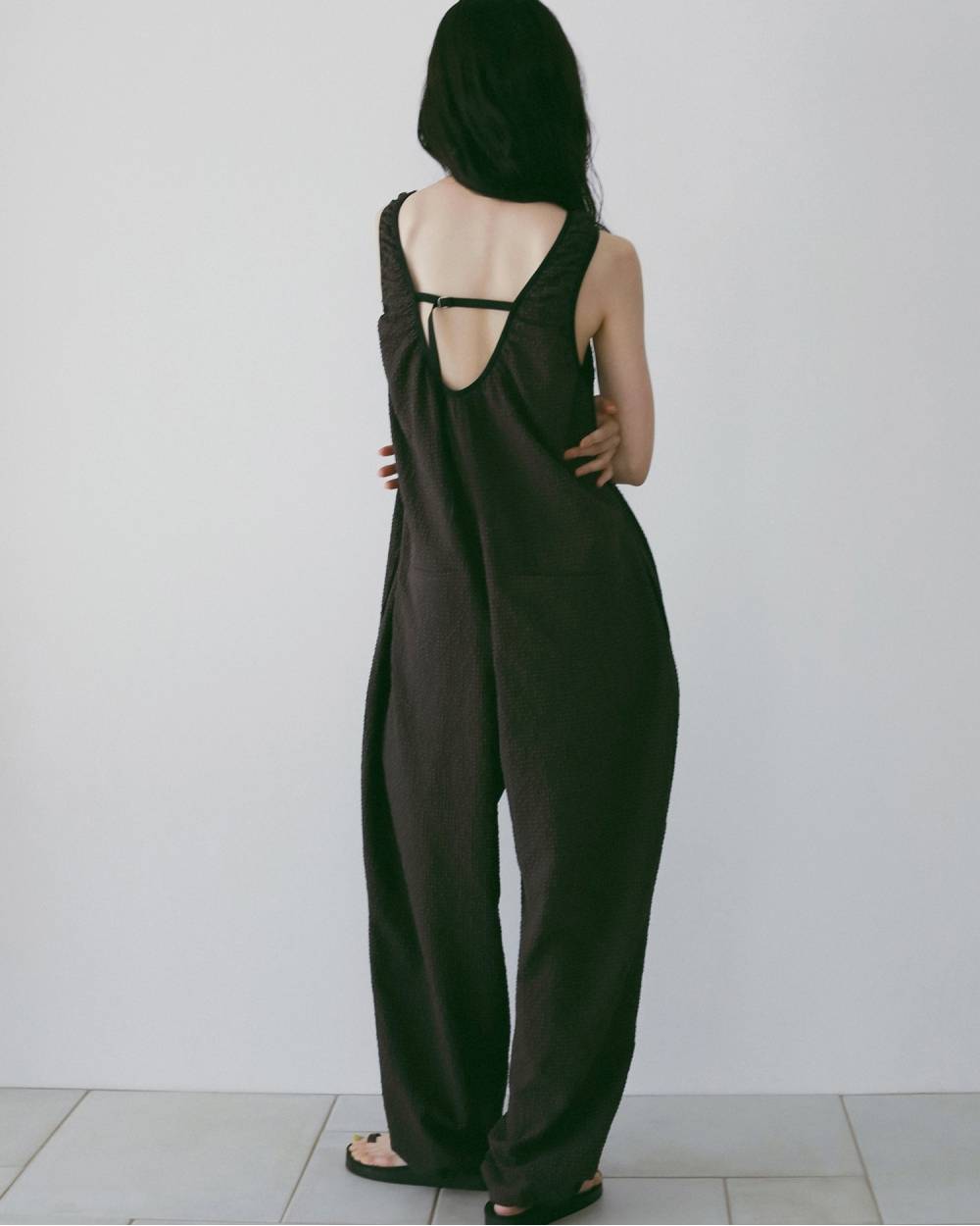 Uneck Check Combinaison Uneck Check Combinaison,Uネック チェック コンビネゾン,62610309,コンビネゾン,ワンピ,ワンピース,ドレス,チェック柄,サッカー素材,Uネック,ànuke,アンヌーク,lifes,ライフズ,26ss