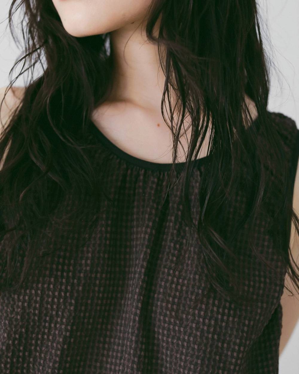 Uneck Check Combinaison Uneck Check Combinaison,Uネック チェック コンビネゾン,62610309,コンビネゾン,ワンピ,ワンピース,ドレス,チェック柄,サッカー素材,Uネック,ànuke,アンヌーク,lifes,ライフズ,26ss