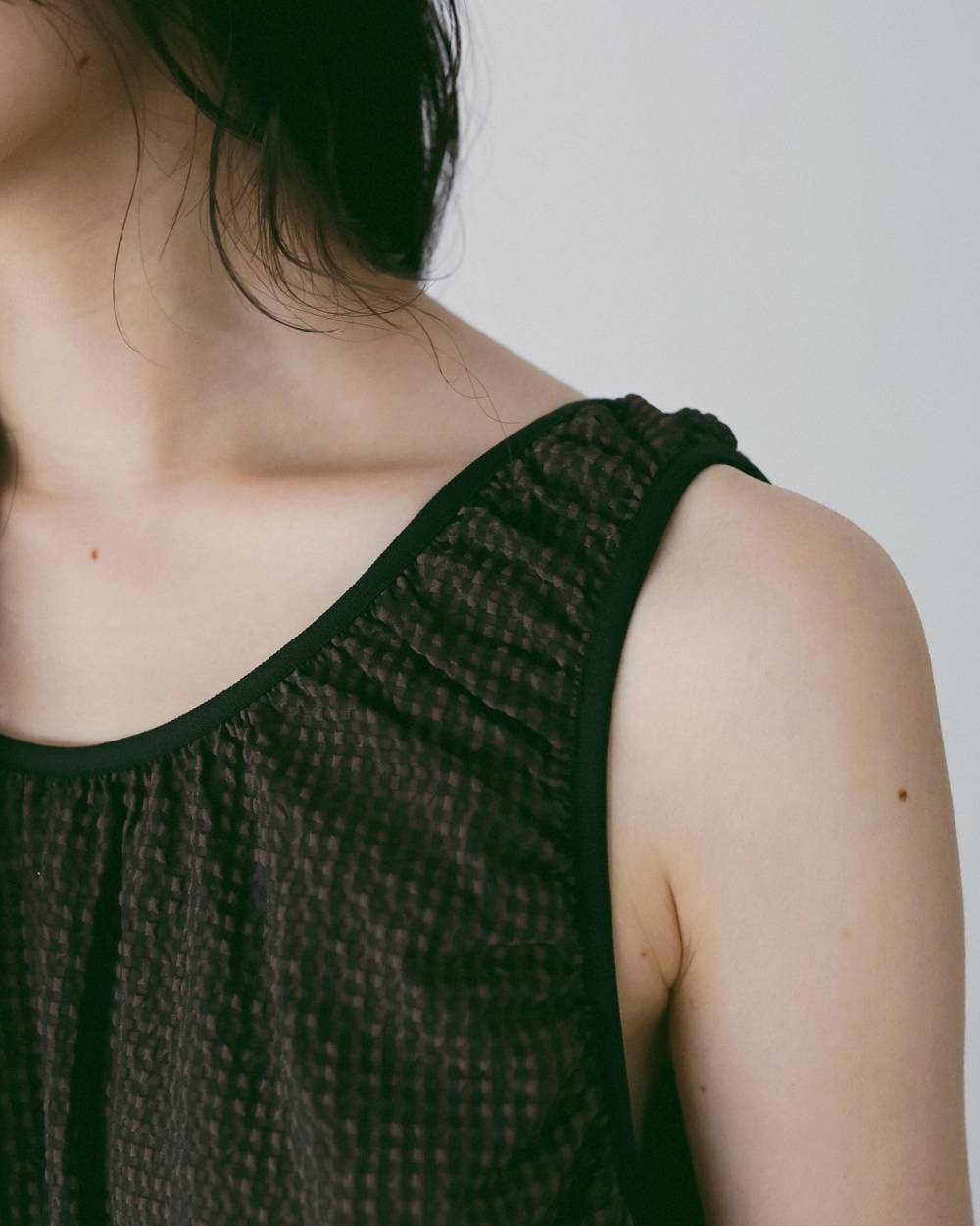 Uneck Check Combinaison Uneck Check Combinaison,Uネック チェック コンビネゾン,62610309,コンビネゾン,ワンピ,ワンピース,ドレス,チェック柄,サッカー素材,Uネック,ànuke,アンヌーク,lifes,ライフズ,26ss