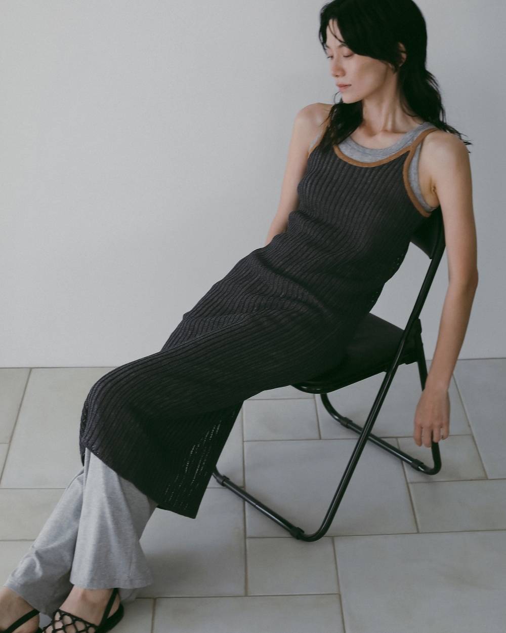 Piping Cami Onepiece Piping Cami Onepiece,パイピング キャミ ワンピース,62610316,ワンピース,ワンピ,キャミワンピ,メッシュニットワンピース,ànuke,アンヌーク,lifes,ライフズ,26ss