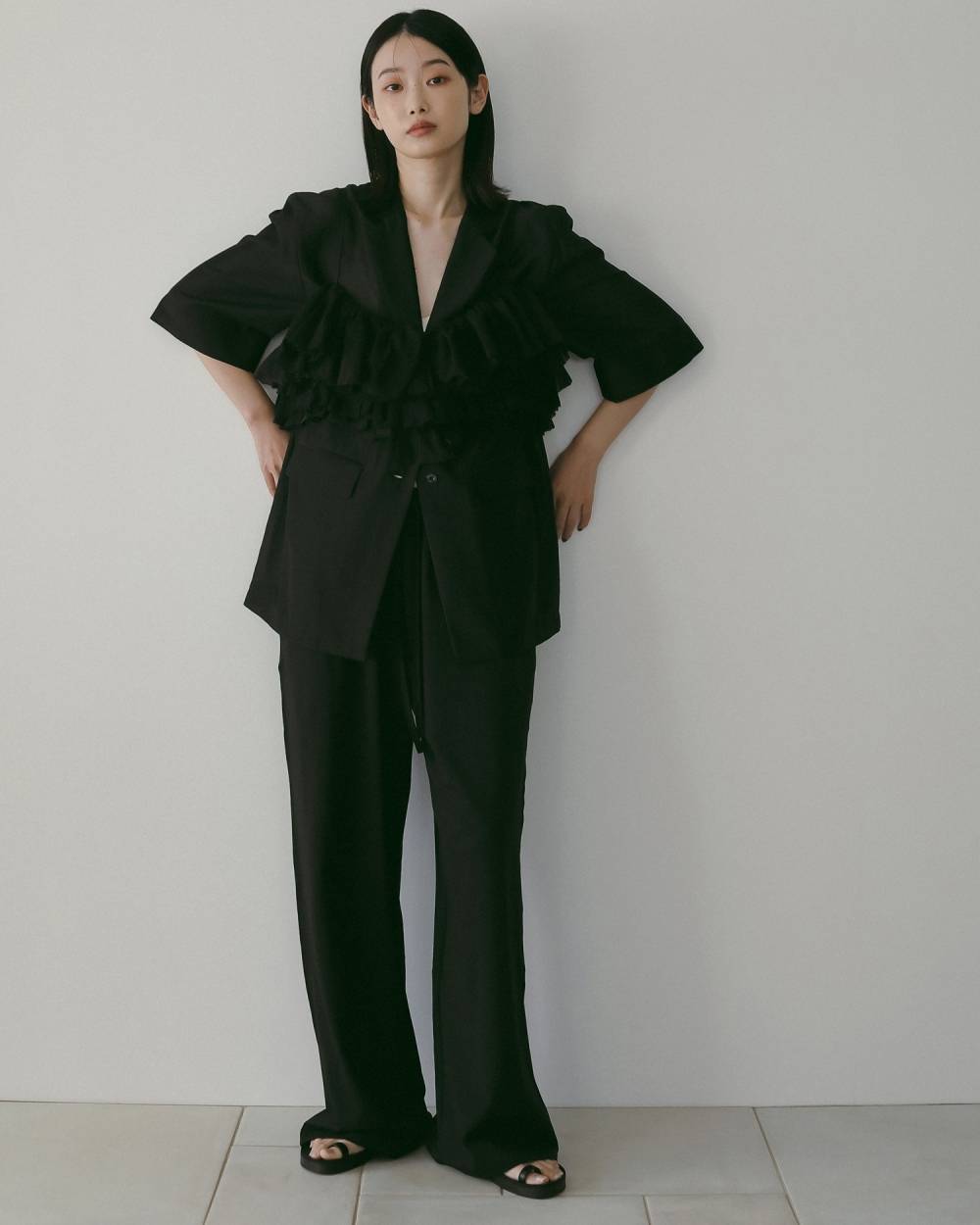 Mesh Frill Camisole Mesh Frill Camisole,メッシュ フリル キャミソール,62610402,キャミソール,トップス,レイヤード,キャミ,フリル,キャミソールトップス,ànuke,アンヌーク,lifes,ライフズ,26ss