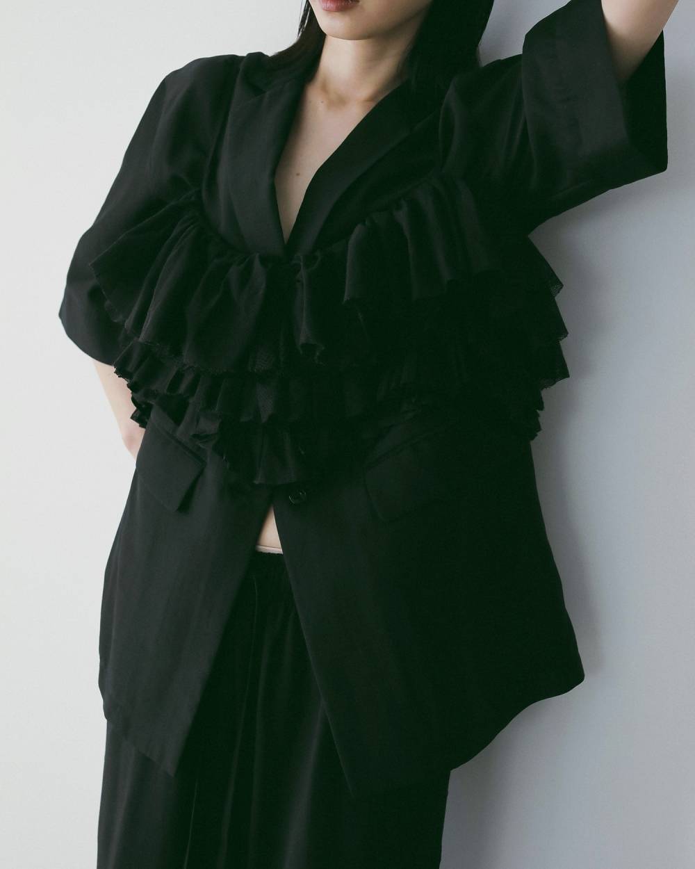 Mesh Frill Camisole Mesh Frill Camisole,メッシュ フリル キャミソール,62610402,キャミソール,トップス,レイヤード,キャミ,フリル,キャミソールトップス,ànuke,アンヌーク,lifes,ライフズ,26ss