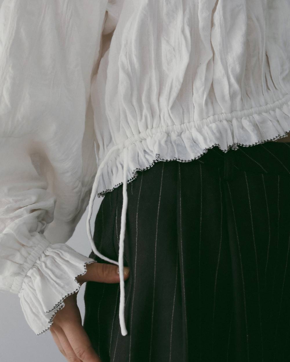 Gather Volume Blouse Gather Volume Blouse,ギャザー ボリューム ブラウス,62610404,トップス,シャツ,ブラウス,インド製,ànuke,アンヌーク,lifes,ライフズ,26ss