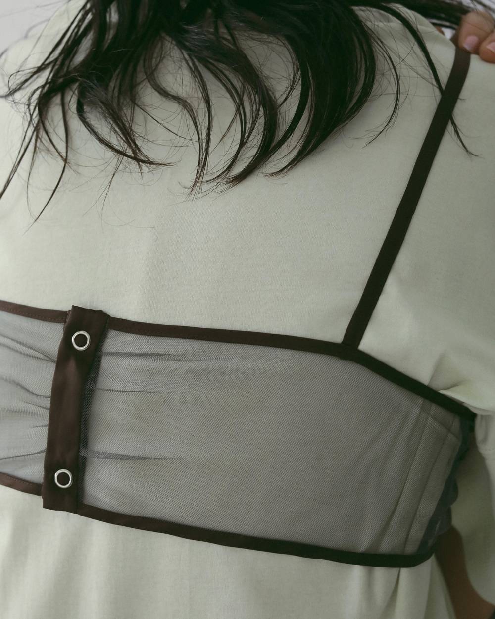 Bicolor Tulle Bratop Bicolor Tulle Bratop,バイカラー チュール ブラトップ,62610406,ブラトップ,トップス,チュール,レイヤード,シアー,透け感,ànuke,アンヌーク,lifes,ライフズ,26ss